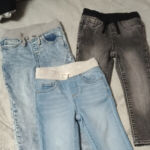 Wonder Nation Kids Denim Jeans - Light Blue and Black